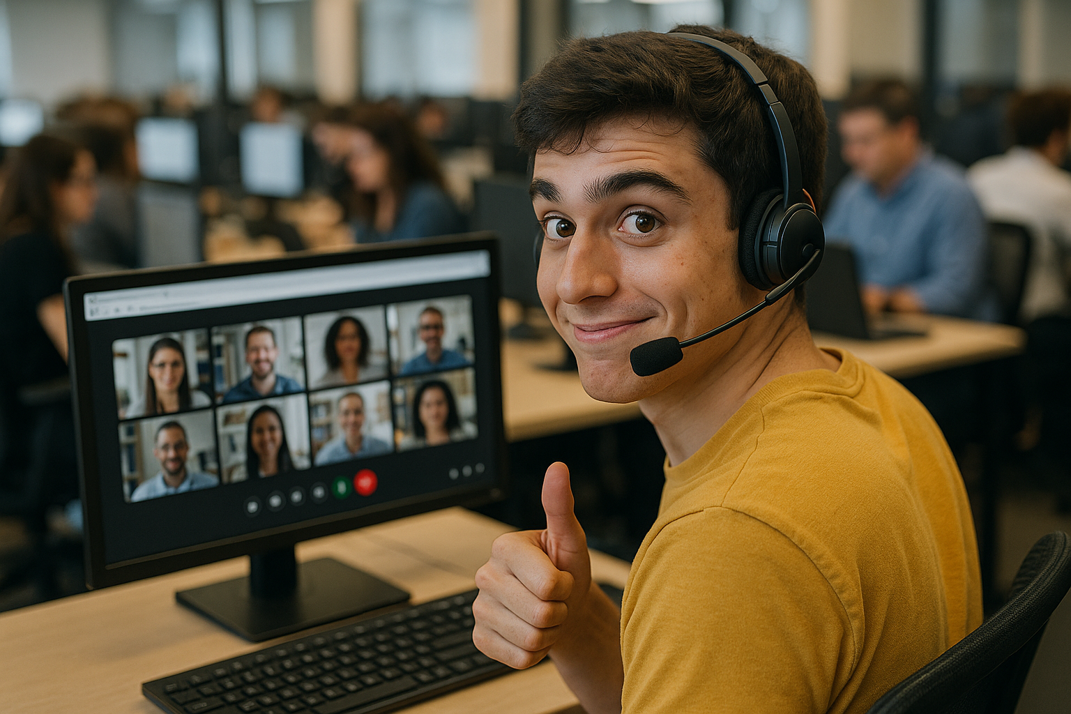 Professional Video Meeting Interface